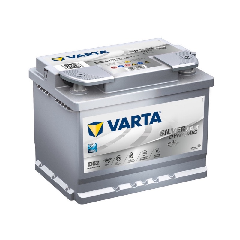 VARTA AGM A8 (D52) 560-901-068 SILVER DYNAMIC (60AH) - 欣榮偈油專門店